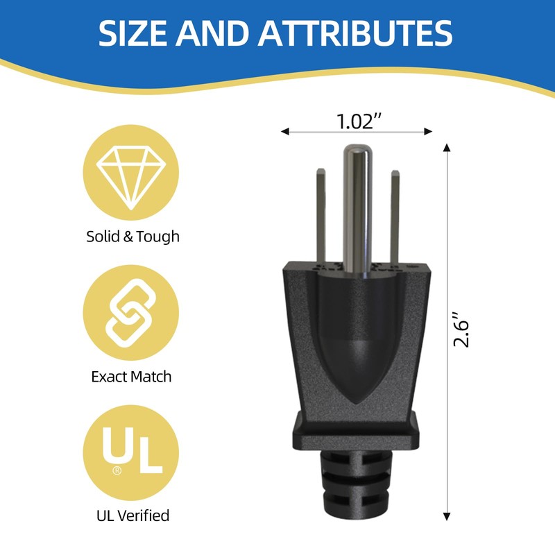 3 Pack Neutral Ground Bonding Plug for Portable Inverter Generator-Camper