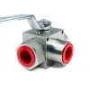 Chief 3-Way High Pressure Ball Valve 9/16-18 SAE 6 Port