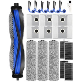 X9 Pro Omni Accessories Kit for Ecovacs Deebot T80S Omni/X9 Pro Omni/Yeedi S16 Plus Vacuum, Replacement Parts: 1 Main Brush, 3 Roller Mops, 6 Side Brushes,4 Filters, 6 Dust Bag(No X9S PRO/No T80 Omni)