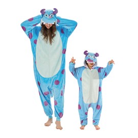 GONAAP Unisex Adult Onesie Pajamas Animal One Piece Costume Cosplay Sleepwear (Sullivan-1, Small)