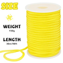 CAMAL Paracord 4 mm Polypropylene Rope 7 Strand Core 30 m Strong Cord Paracord Bracelet Cord Tear-Resistant Utility Rope 4 mm Holds up to 70 kg, Ropes for Camping, Tent Tensioner (Light Purple)