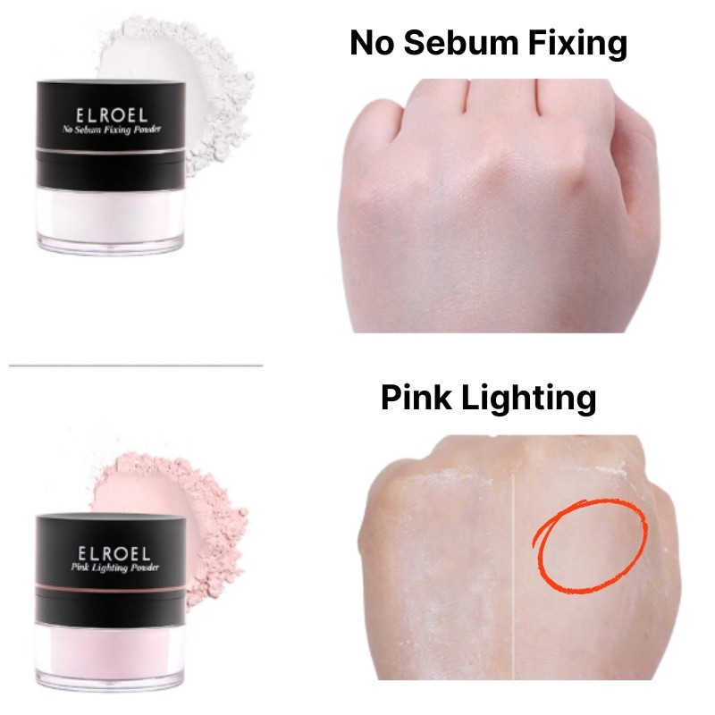 ELROEL No Sebum Fixing / Pink Lighting Powder 1ea, Shade:No