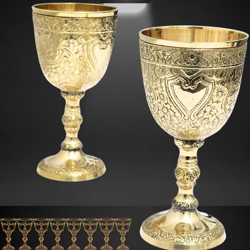 ANTIQUANA Royal Wine Goblet Solid Brass Handmade Premium Wine Cup