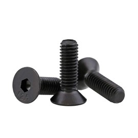 BOZONLI Hex Bolts High Tensile Socket Cap Countersunk Screws Flat Head Socket Bolt Black, M4×8mm,30 pcs