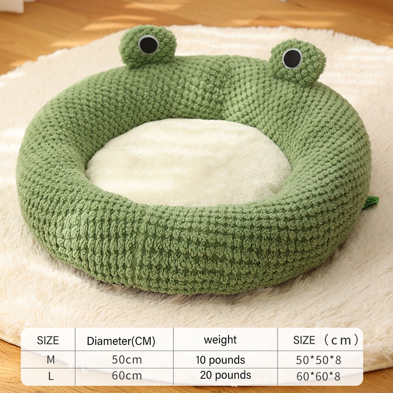 Pet Cave Bed Cute Cartoon Pet Bed Soft Breathable Plush