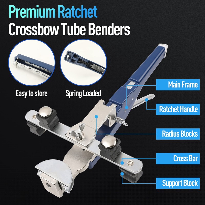 Wisscool Pipe Tubing Bender Kit, 1/4"-7/8" Compact Tube Bender Tool