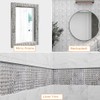 Diflart 10-Sheets Peel and Stick Mirror Glass Mosaic Tile, 3/4