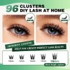 KEYYOU Lash Clusters,96 Pcs Cluster Lashes D Curl 10-18MIX DIY