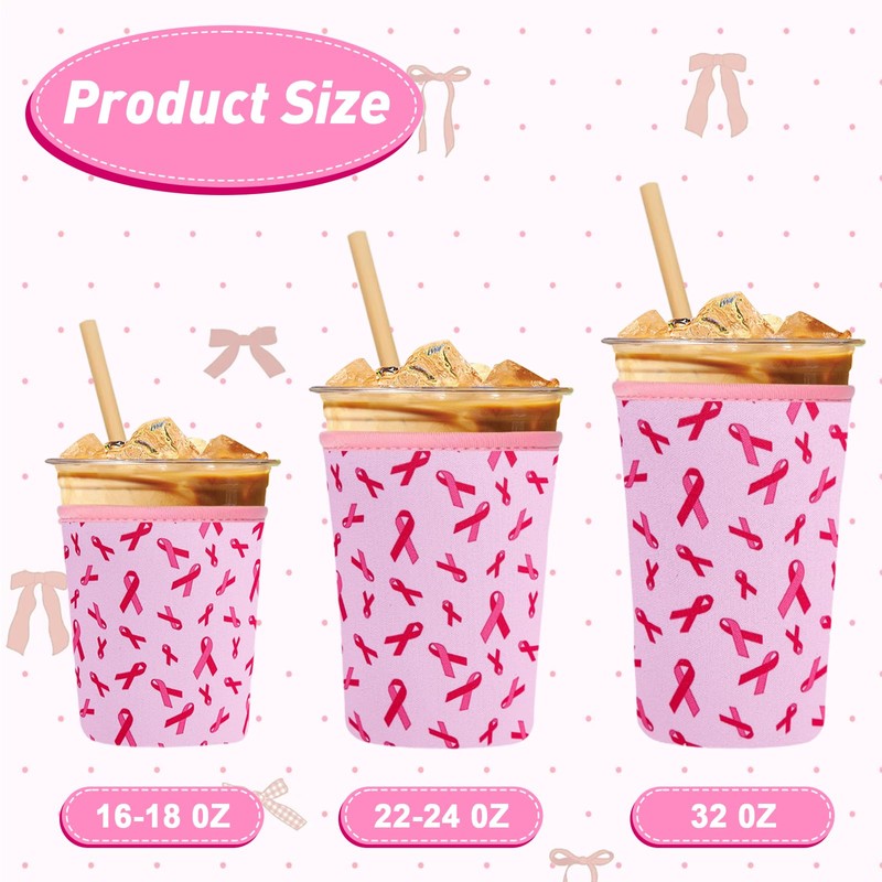 3 Pack Reusable Insulated Thicken Sleeve for Iced Coffee Cup