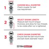 TOWSMART Class IV Chrome Trailer Hitch Ball, 12,000 lb., 2-5/16