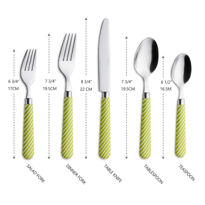 ANNOVA Silverware Set Stainless Steel Colorful Tableware Kitchen Flatware Set