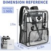 Clear Backpack Large Capacity Heavy Duty Transparent PVC Backpack with