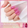 Pink to Red Sun Color Nail Tips Mood Change Manicure