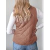 Valphsio Womens Reversible Quilted Sherpa Fleece Vest Padding Vest Sleeveless