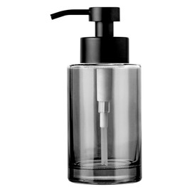 Enra Thick Glass Soap Dispenser with Stainless Steel Pump, 12oz Black Bathroom & Kitchen Hand Liquid Soap Dispenser