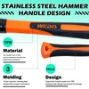WEDO Ball Pein Hammer,32oz Stainless Steel Ball Peen Hammer With