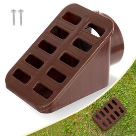 Kisotay Angled Drainage Grate, Lawn Grate Yard Drain for Sump Pump and Downspout Extensions (1, Brown)