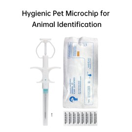 10 Packs 1.25x7mm TAEING Pet Microchips, 134.2khz Pet Cats Dogs Microchips Implant Kit for Veterinary Management