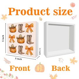 Autumn Harvest Thanksgiving Wooden Box Sign - Fall Decorative Artwork for Home