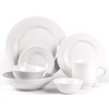 HomeVss, Pearl Dots Stoneware Dinnerware Set (56pc Set, White)