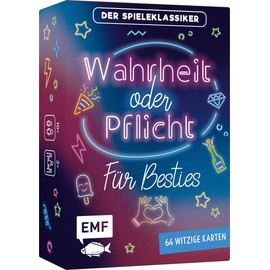 Edition Michael Fischer Card Game: Truth or Dare for Besties. The Classic Game with Over 60 Cards for Best Friends from 13 Years, White