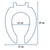 Foset Asiento Para Wc Redondo, Color Hueso Foset Awc-40h