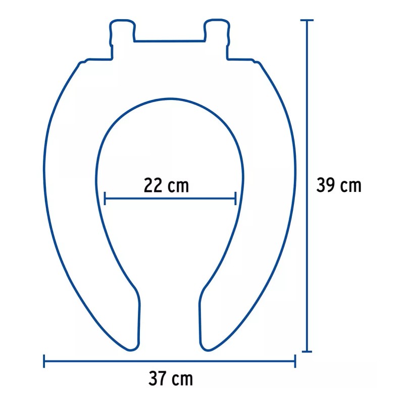 Foset Asiento Para Wc Redondo, Color Hueso Foset Awc-40h