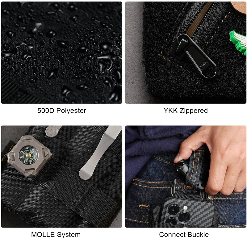 VIPERADE VE23 Small EDC Bag Organiser, EDC Pouch Pockets, Small