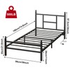 Fixwal Twin Bed Frame with Charging Station, Metal Bed Frame