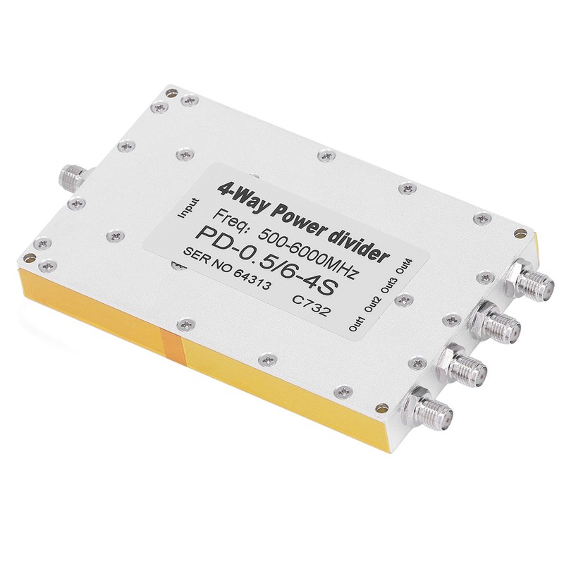 4 Way SMA Power Divider 500 To 6000MHz Small Insertion