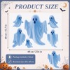6 Pcs Halloween Ghost Window Clings Decoration for Halloween Party
