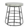 espidoo Round Side Table Modern Design: Marble Top & Metal