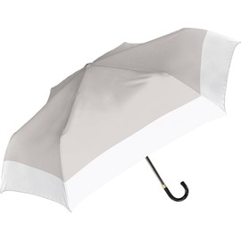 [Nakatani] Parasol Women's Folding Umbrella, Hand Opening, For Both Sunny and Rainy Weather, UV Pail, Bi-Color, Folding, Pale Gray, UV Protection, UPF50, Heat Shield, Light Shield, 21.7 inches (55 cm)