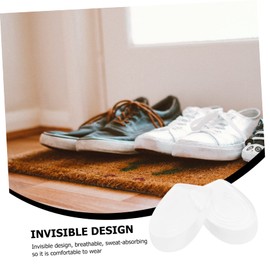 ORFOFE 2 Pairs Invisible Heighten Insoles Transparent Gel Foot Pads Absorbing Half Shoe Insert for Women Soft Massage Design Comfortable and Portable for Daily Use