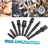 YUENTOEN 8Pcs Impact Socket Adapter Set, Socket to Drill 1/4"