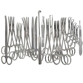 A2Z Stainless Steel 22 Pcs Veterinary Instruments Set Includes Kelly Forceps Mosquito Hemostats Carmalt Rochester Backhaus Towel Clamps Mayo Metzenbaum Scissors Multipurpose Spay Pack Kit-All in ONE