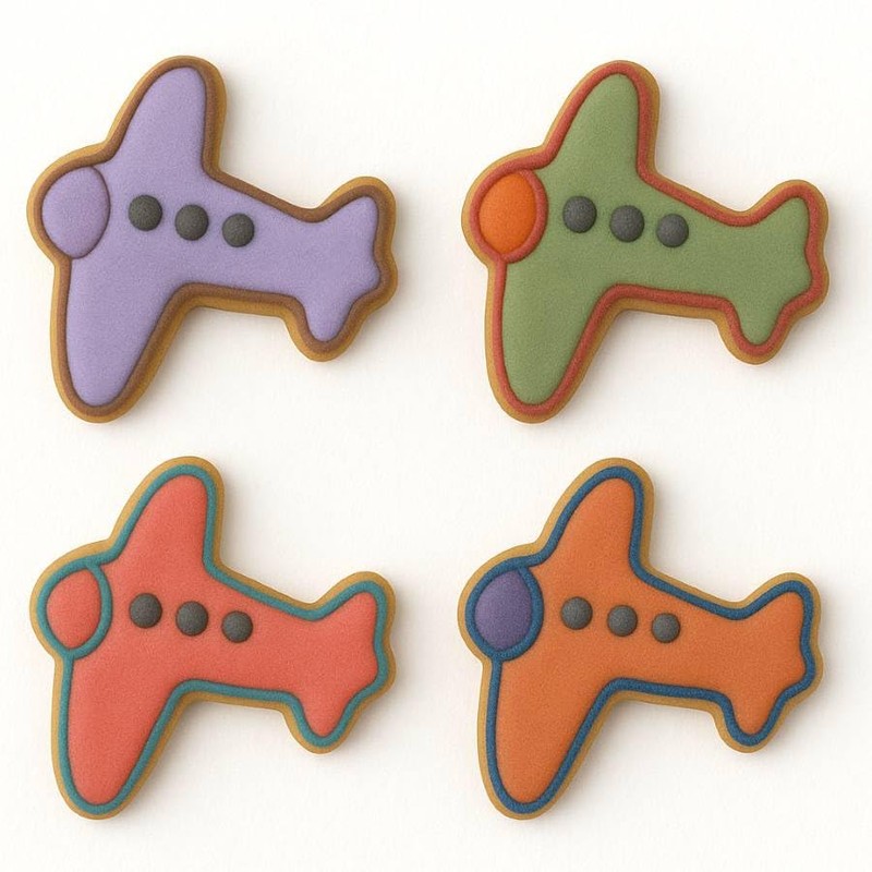 1 Dozen/12 Count Mini Airplane 1.5 Inch Cookie Cutters from