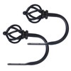 KAMANINA Decorative Curtain Drapery Holdbacks for Wall, Black Curtain Tiebacks
