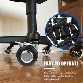 MAGICLULU 25pcs Universal Chair Cover Rolling Chair Protector Caps Caster Wheels Socket Sleeve Chair Wheel Stopper Lid for Home Office Use