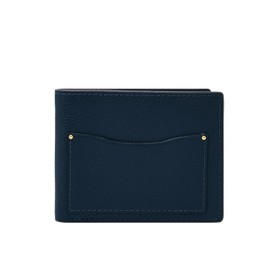 Fossil Men's Wallet - Anderson Leather Coin Pocket Bifold Ml4579406 - 4.5" L x 3/4" W x 3.5" H, navy