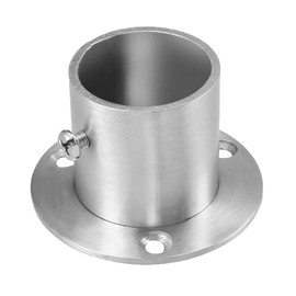 sourcing map Wardrobe Pipe Bracket 32 mm Wall Bracket Hanging Rail Base Pack of 1