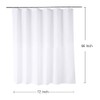 WellColor Short Shower Curtain Liner 72 x 66 Inch, White