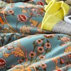 Vintage Style Garden Flower Duvet Cover Set with Zipper Closure
