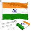 G128 Flag Pole 6FT Silver Tangle Free & India Indian