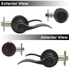 3 Pack Entry Lever Door Handle Lock and Single Cylinder