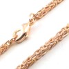 Tendenzalia Byzantine Byzantine Necklace Rose Gold-Plated or Doublé 2.4 mm