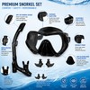 Snorkel Mask Set for Adults – Tempered Glass Diving Goggles