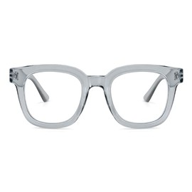 Madison Avenue - Gafas de bloqueo de luz azul para mujer, gafas antirayos azules para juegos de computadora, antifatiga ocular UV, Gris transparente, 50-22-145