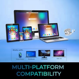 Adesso Xtream T6 Open-Ear Bluetooth Earbuds with Touch Screen Charging Case