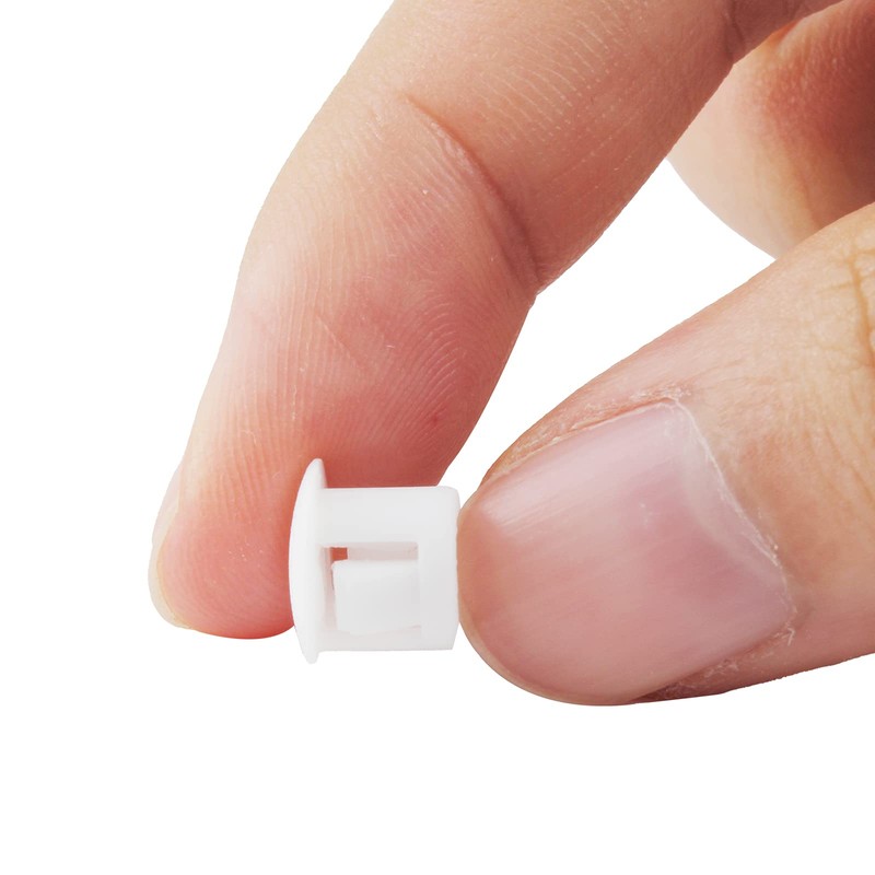 Uenhoy 100 Pcs 5/16" Plastic Hole Plugs, White Flush Type